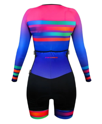 Macaquinho Feminino Manga Longa Sportxtreme Rainbow Confort