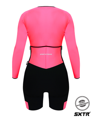 Macaquinho Feminino Manga Longa Sportxtreme Solid Pitaya Confort