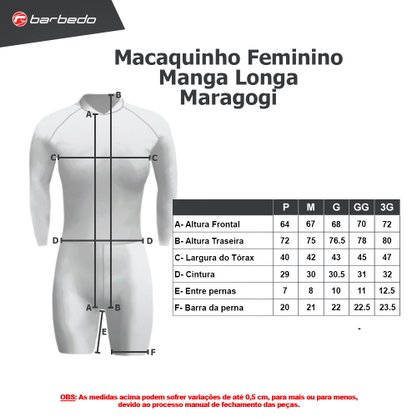 Macaquinho Feminino Manga Longa Barbedo Maragogi