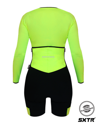 Macaquinho Feminino Manga Longa Sportxtreme Confort Solid Limão Neon
