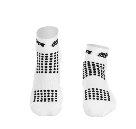 Meia Curta Para Corrida Hupi - Running Pro Branco