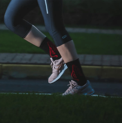 Meia De Ciclismo Asas Vermelha Hupi - Lt Para Pés Menores