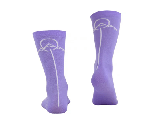 Meia De Ciclismo Hupi Heaven Roxo