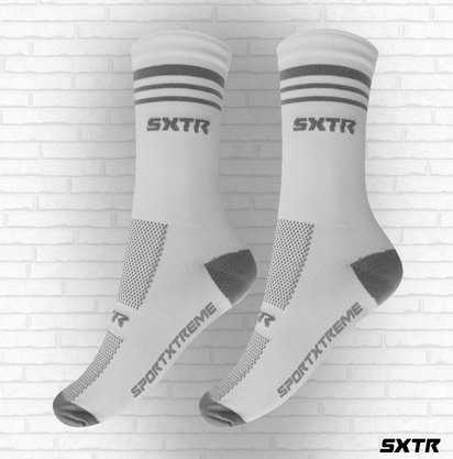 Meia Sportxtreme Socks Branca/Cinza Sxtr