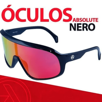 Óculos Ciclismo Absolute Nero Brilhante Lente Vermelha
