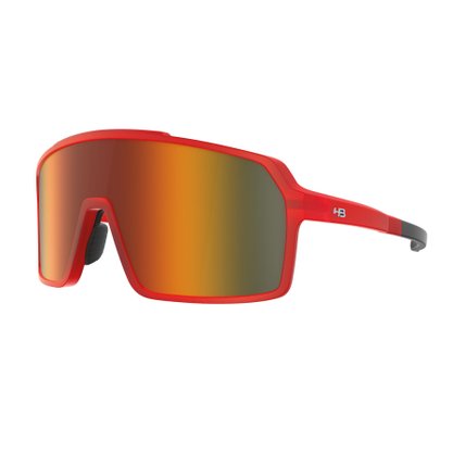 Óculos De Sol Hb Grinder Vermelho Metalizado Com Lente Espelhada