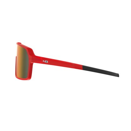 Óculos De Sol Hb Grinder Vermelho Metalizado Com Lente Espelhada