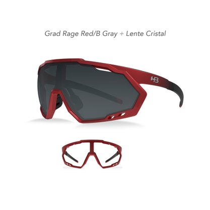 Óculos Hb Spin Gradient Vermelho Lente Cinza Escura