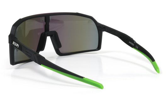 Óculos Hupi Andez Preto/Verde - Lente Verde Espelhada