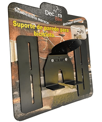 Suporte De Parede Para Bike Com Apoio Para Pedal Clip Decora Bike - Preto
