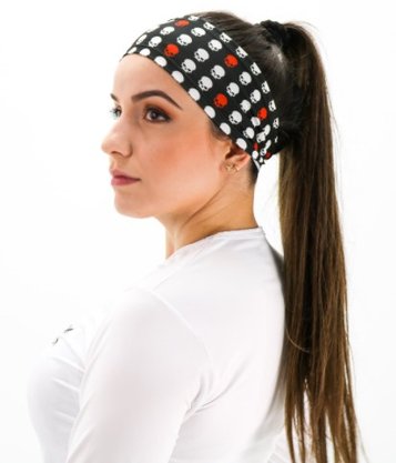Testeira Hupi Headband Bandana Caveira