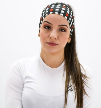 Testeira Hupi Headband Bandana Caveira