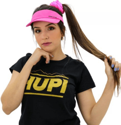 Viseira Corrida Microfibra Hupi Pink