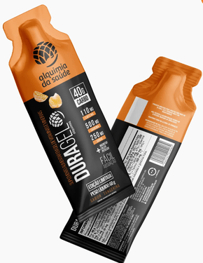 Caixa De Carbogel Duragel Com 40G Carb + Cafeína Sabor Tangerina - 60G 15 Unidades