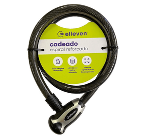 Cadeado Elleven 100Cm X 15Mm Com Chave Preto E Cinza