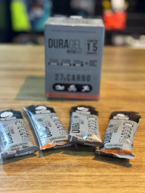 Caixa De Carbogel Duragel Com 27G Carb + Taurina Sabor Laranja - 60G 15 Unidades