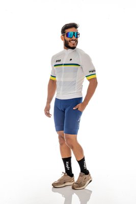 Camisa De Ciclismo Masculina Brasil Listras
