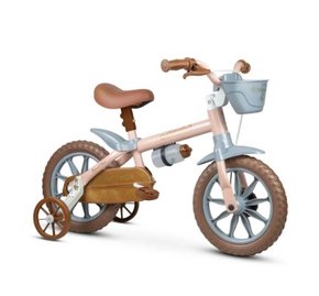 Bicicleta Infantil Aro 12 Antonella Baby Nathor Bege