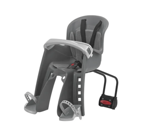 Cadeirinha Bike Dianteira Polisport Bilby Cinza/Prata Fixação Quadro