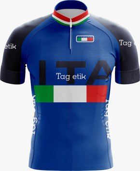 Camisa De Ciclismo Masculina Equipe Itália