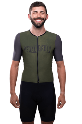 Camisa De Ciclismo Pedal Bruto Gold Poliamida
