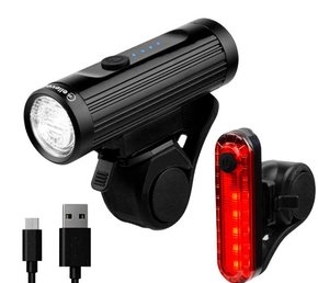 Farol E Pisca Para Bike Super 700 Lumens + 20 Lumens - Recarregável Usb