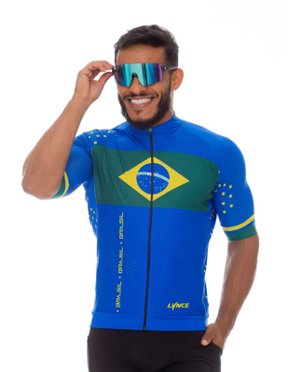 Camisa De Ciclismo Masculina Brasil