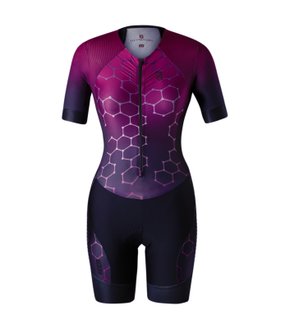 Macaquinho Feminino Manga Curta Ultracore Cyber Pink Com Top