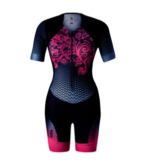 Macaquinho Feminino Manga Curta Ultracore Pink Neon Com Top