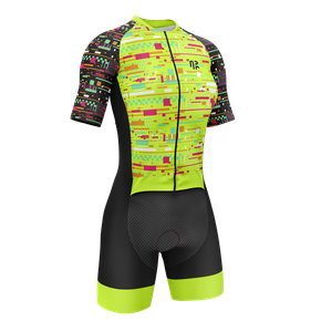 Macaquinho Manga Curta De Ciclismo Água Rara Lemon