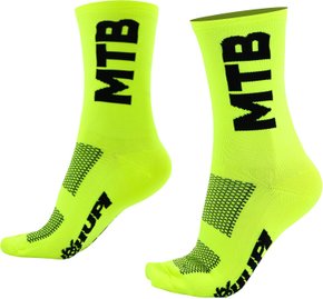 Meia De Ciclismo Hupi Mtb 2 Amarelo Neon
