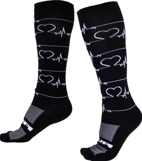 Meia De Ciclismo Heart Beat Preto Hupi