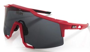 Óculos De Ciclismo Hupi Stelvio Vermelho/Preto - Lente Preto