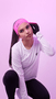 Testeira Hupi Headband Bandana Rosa Liso
