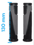 Manopla Para Mtb Elleven 130Mm Preto/Cinza