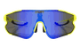Óculos Hupi Bornio Amarelo Neon/Preto - Lente Azul Espelhada